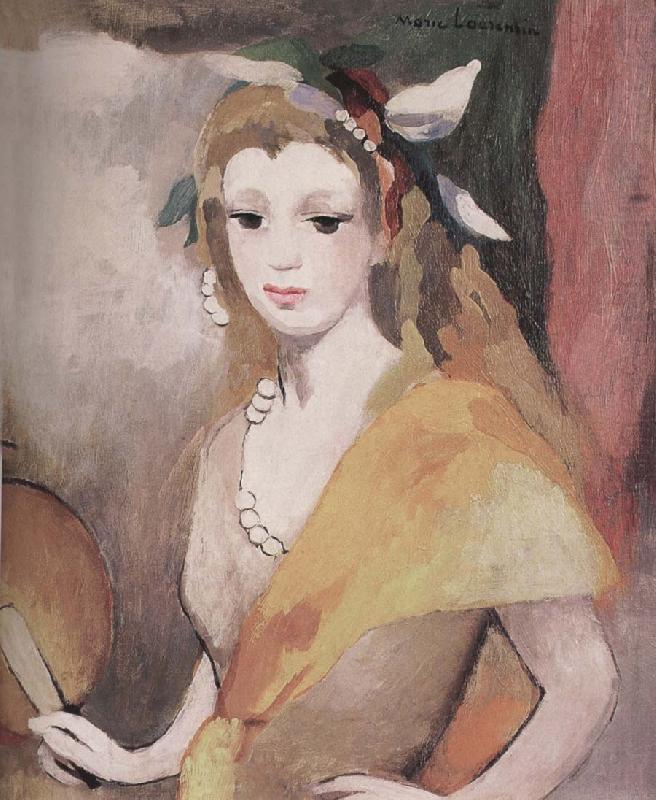 Younger female holding the fan, Marie Laurencin